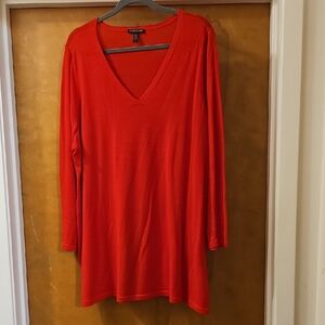 Eileen Fisher Vibrant Red Knit Top